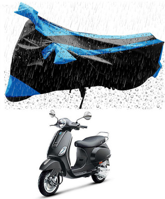 MMSSTAR Waterproof Two Wheeler Cover for Piaggio(Vespa VXL 125, Blue, Black)