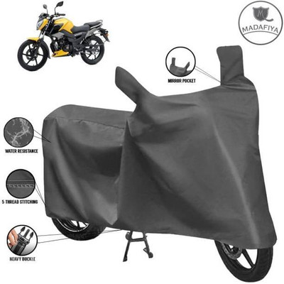 RAAMKM Waterproof Two Wheeler Cover for TVS(Raider, Grey)