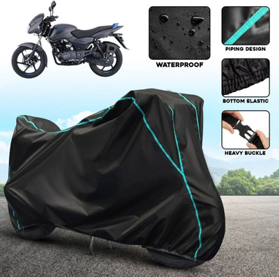 AutoGalaxy Waterproof Two Wheeler Cover for Bajaj(Pulsar 125 Neon, Black, Blue)
