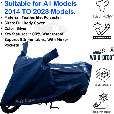 Water Proof Waterproof Two Wheeler Cover for Royal Enfield(Classic 350, Blue)