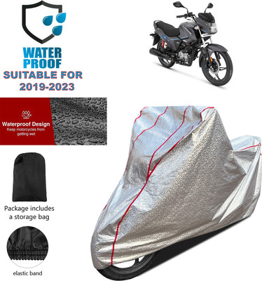 PAGORA Waterproof Two Wheeler Cover for Hero(Glamour i3s BS6, Silver)
