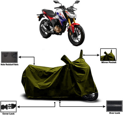 Amexride Two Wheeler Cover for Honda(CBF, Green)