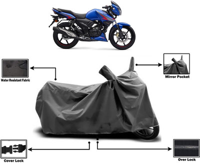 Amexride Two Wheeler Cover for TVS(Apache RTR 160, Grey)