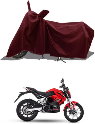 RAQTRO Two Wheeler Cover for Revolt(RV 400, Maroon)
