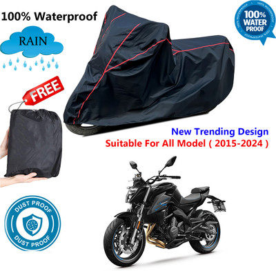 OliverX Waterproof Two Wheeler Cover for CFMoto(Black, Red)