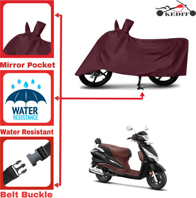 KEDIT Two Wheeler Cover for Hero(Destini 125, Maroon)