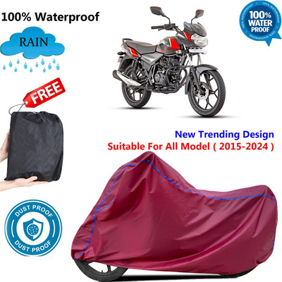 AUTOCAD Waterproof Two Wheeler Cover for Bajaj(Discover 110, Maroon)