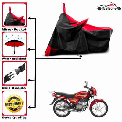 AASHTIK MART Two Wheeler Cover for Hero(MotoCorp Splendor Plus, Red, Black)