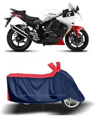 DeepShakshi AUTOMOTIVE Waterproof Two Wheeler Cover for Hyosung(GT250R, Blue, Red)