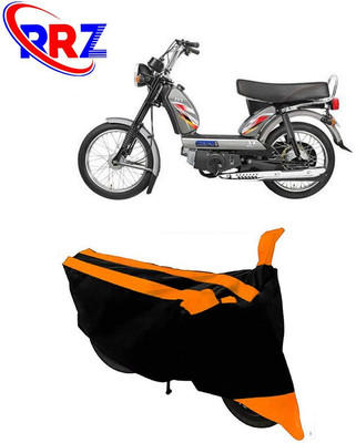 RRZ Waterproof Two Wheeler Cover for TVS(XL Super, Black, Orange)
