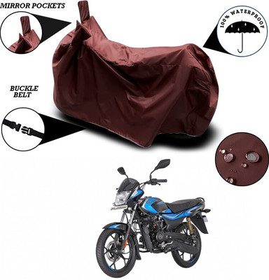 SEBONGO Waterproof Two Wheeler Cover for Bajaj(Platina 110 H-Gear, Maroon)