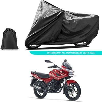 CODOKI Two Wheeler Cover for Bajaj(Discover 150 f, Black)