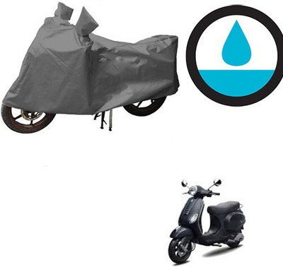 DeepShakshi AUTOMOTIVE Waterproof Two Wheeler Cover for Piaggio(Vespa LX, Grey)
