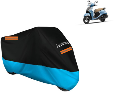 Juvdoxj Waterproof Two Wheeler Cover for Yamaha(Fascino 125 FI, Blue)