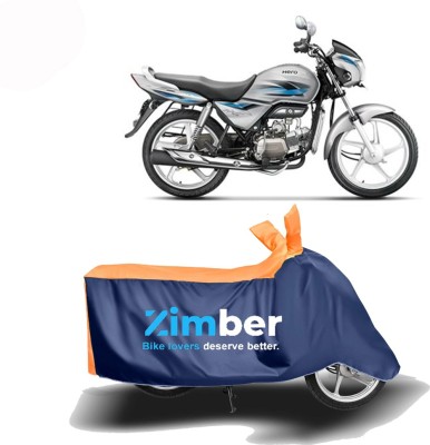 ZIMBER Two Wheeler Cover for Hero(Splendor Pro, Orange, Blue)