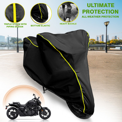 GARREGE Waterproof Two Wheeler Cover for Yamaha(VMAX, Black)