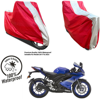 AutoGalaxy Waterproof Two Wheeler Cover for Aprilia(SR 125, Silver, Red)
