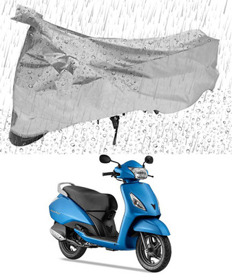 Mdstar Waterproof Two Wheeler Cover for TVS(Jupiter, Silver)