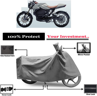 Amexride Two Wheeler Cover for Revolt(RV Cafe Racer, Grey)