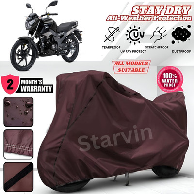 Starvin Waterproof Two Wheeler Cover for TVS(Raider, Brown, Black)