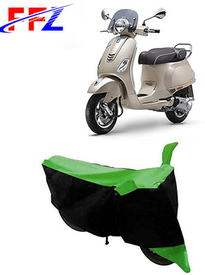FFZ Two Wheeler Cover for Vespa(Elegante 150, Black, Green)