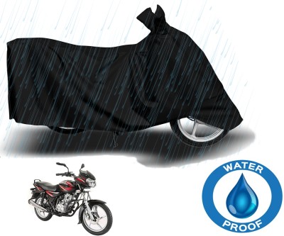 ROYAL AUTO MART Waterproof Two Wheeler Cover for Bajaj(Discover 125 DTS-i, Black)