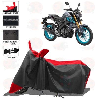 sowelar Waterproof Two Wheeler Cover for Yamaha(MT 15 New BS6, Red, Black)