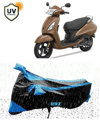 RRZ Waterproof Two Wheeler Cover for TVS(Jupiter, Black, Blue)