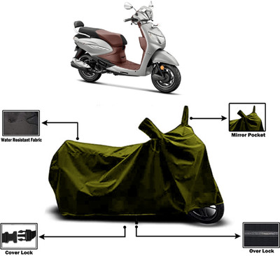 Amexride Two Wheeler Cover for Hero(Pleasure+ 110, Green)