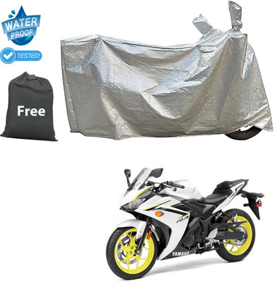 CODOKI Waterproof Two Wheeler Cover for Yamaha(YZF R3, Silver)