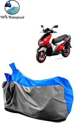 Autofly Waterproof Two Wheeler Cover for TVS(Ntorq 125, Grey, Blue)