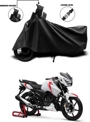 AASHTIK MART Two Wheeler Cover for TVS(Apache RTR 160 4V, Black)