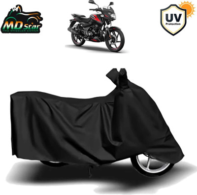 Mdstar Waterproof Two Wheeler Cover for Bajaj(Pulsar 125, Black)