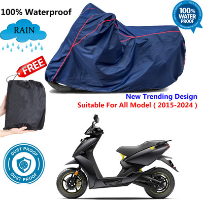 AUTOCAD Waterproof Two Wheeler Cover for Ather(450 X, Blue, Red)