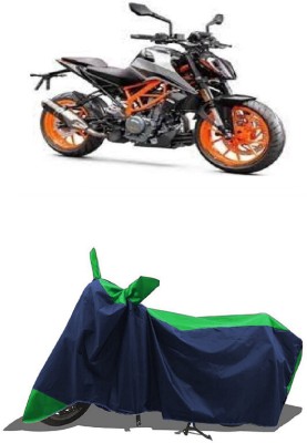 SUGASHRI Waterproof Two Wheeler Cover for KTM(390 Duke BS6, Green, Blue)