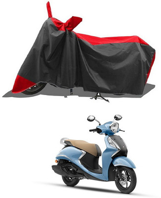 PAGORA Waterproof Two Wheeler Cover for Yamaha(Fascino 125 BS6, Red, Black)