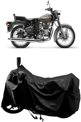 MMSSTAR Waterproof Two Wheeler Cover for Royal Enfield(Bullet 500, Black)