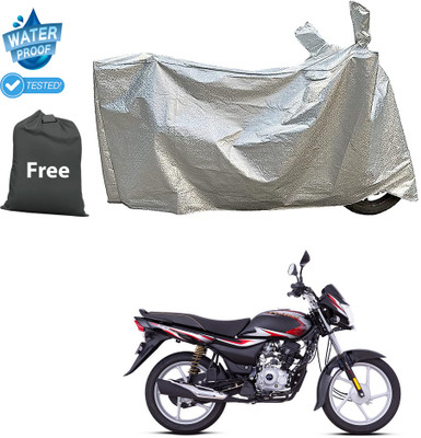 PAGORA Waterproof Two Wheeler Cover for Bajaj(Platina 100 DTS-i, Silver)