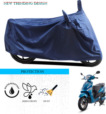 ANTHUB Waterproof Two Wheeler Cover for Hero(Electric Optima, Blue)
