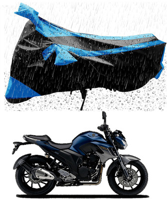 Furious3D Two Wheeler Cover for Yamaha(FZ25, Blue, Black)