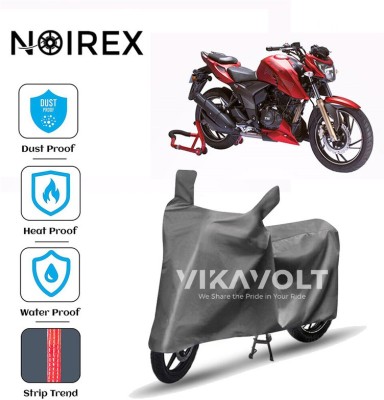 NOIREX Two Wheeler Cover for TVS(Apache RTR 200 4V, Grey)