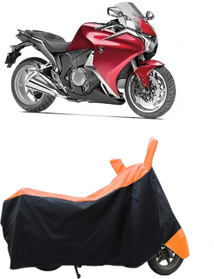 Coxtor Waterproof Two Wheeler Cover for Honda(VFR 1200F, Orange)