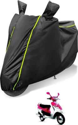 MOCKHE Waterproof Two Wheeler Cover for TVS(Scooty Pep Plus, Black)