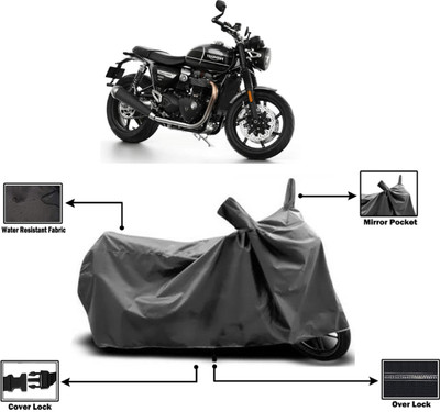 Amexride Two Wheeler Cover for Triumph(Speed Twin, Grey)