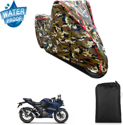 PAGORA Waterproof Two Wheeler Cover for Suzuki(Gixxer SF, Yellow)