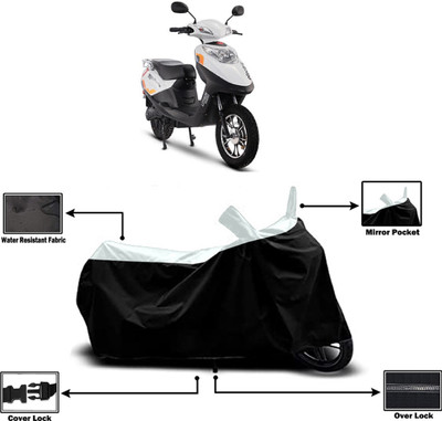 Amexride Two Wheeler Cover for Hero Electric(Electric Flash BS6, White)