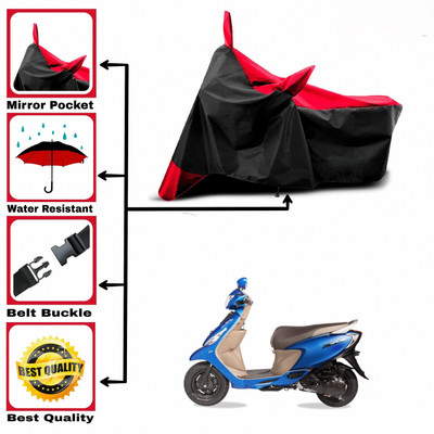 DeepShakshi AUTOMOTIVE Two Wheeler Cover for TVS(Zest, Red, Black)