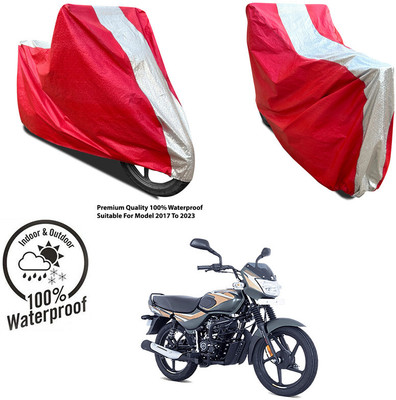 AutoGalaxy Waterproof Two Wheeler Cover for Aprilia(Silver, Red)