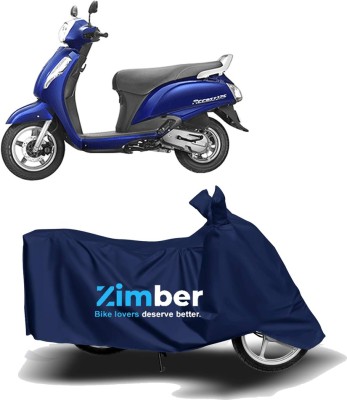 ZIMBER Two Wheeler Cover for Suzuki(Access 125, Blue)