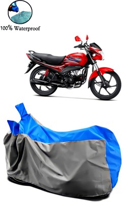 APNEK Waterproof Two Wheeler Cover for Honda(Passion Pro i3S, Grey, Blue)